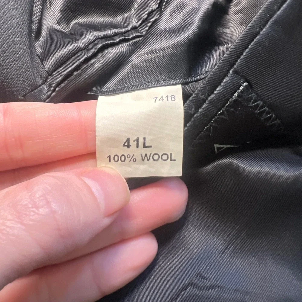 Jos. A. Bank 41L Black 100% Wool Two Button Blazer Suit Jacket‎ Menswear Classic